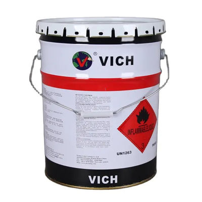 5L Powder Coating Metal Paint Bucket Black Handle Λευκό χρώμα