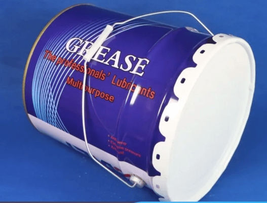 20L Grease Tinplate Buil Metal Bucket με Κεπάσματα Λουλουδιών